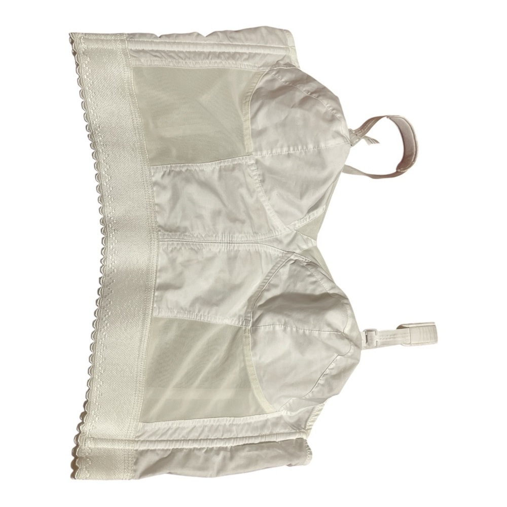 Vintage Exquisite Form longline bra in ivory/white